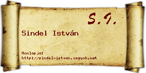 Sindel István névjegykártya